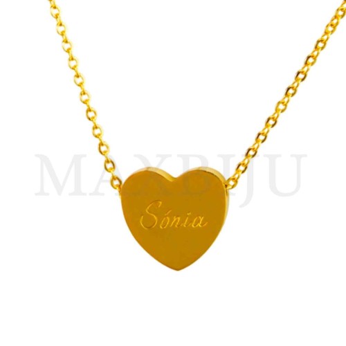 Stainless Steel necklace Heart Pendant  "Sónia" 15x15mm
(40cm)