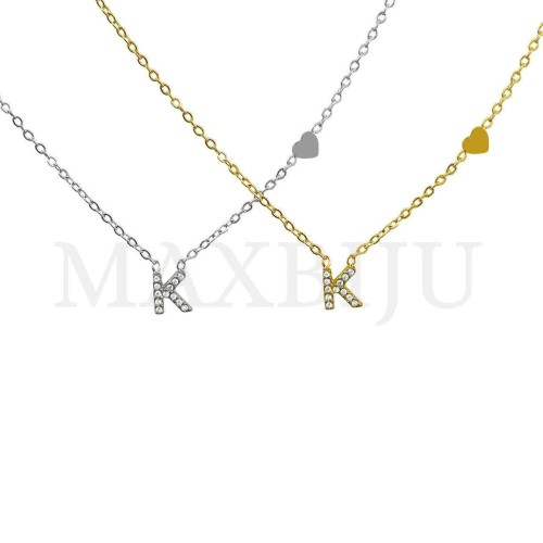 Stainless Steel necklace Letters Pendant 5x5,8mm
(45cm)