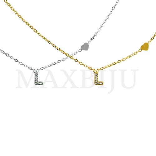 Stainless Steel necklace Letters Pendant 5x5,8mm
(45cm)