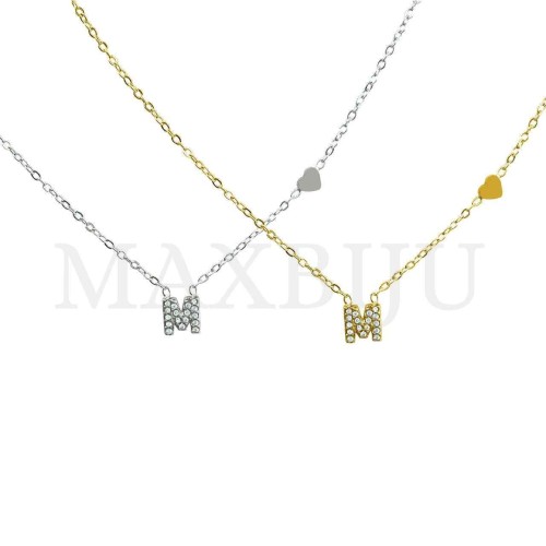 Stainless Steel necklace Letters Pendant 5x5,8mm
(45cm)