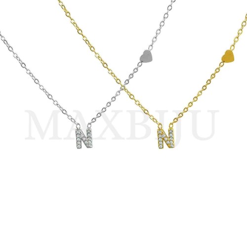 Stainless Steel necklace Letters Pendant 5x5,8mm
(45cm)