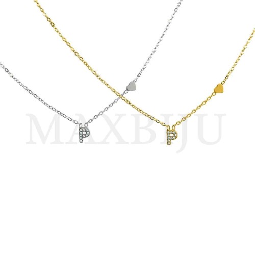 Stainless Steel necklace Letters Pendant 5x5,8mm
(45cm)