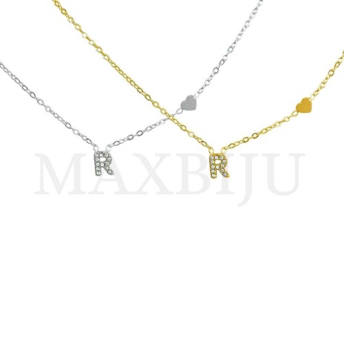 Stainless Steel necklace Letters Pendant 5x5,8mm
(45cm)