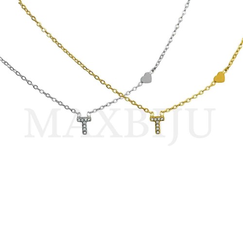 Stainless Steel necklace Letters Pendant 5x5,8mm
(45cm)