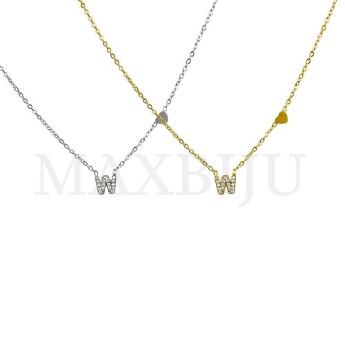 Stainless Steel necklace Letters Pendant 5x5,8mm
(45cm)