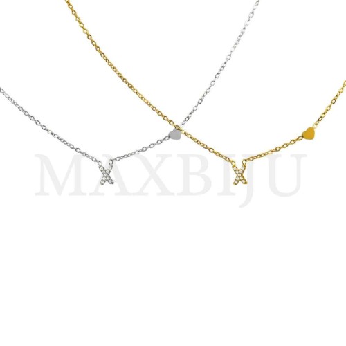 Stainless Steel necklace Letters Pendant 5x5,8mm
(45cm)