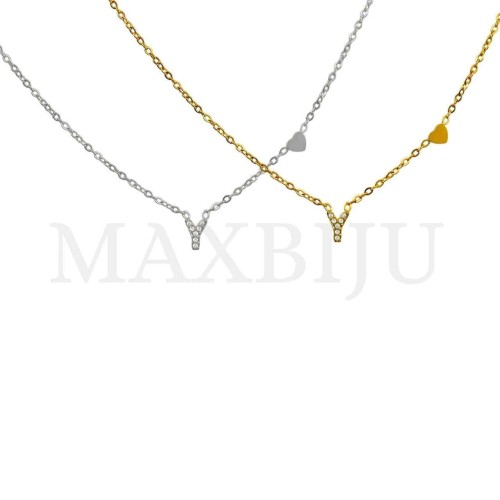 Stainless Steel necklace Letters Pendant 5x5,8mm
(45cm)