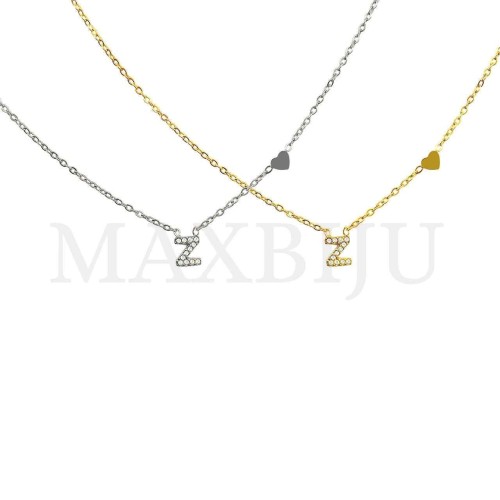 Stainless Steel necklace Letters Pendant 5x5,8mm
(45cm)