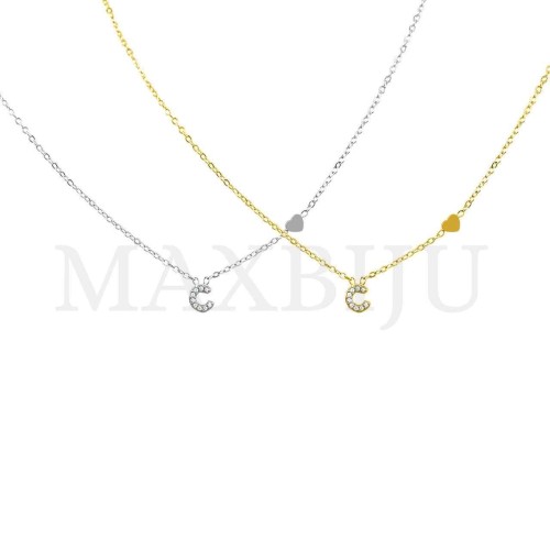 Stainless Steel necklace Letters Pendant 5x5,8mm
(45cm)