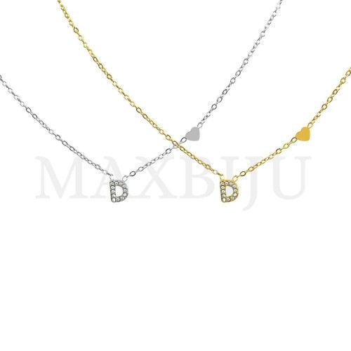 Stainless Steel necklace Letters Pendant 5x5,8mm
(45cm)