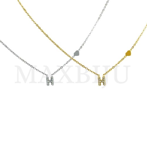 Stainless Steel necklace Letters Pendant 5x5,8mm
(45cm)