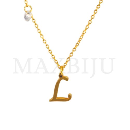 Stainless Steel necklace Letter Pendant 9x10mm
(45cm)