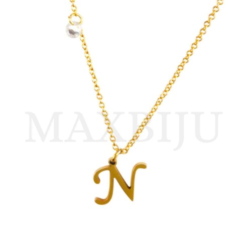 Stainless Steel necklace Letter Pendant 9x10mm
(45cm)