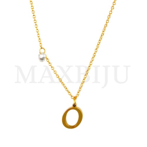 Stainless Steel necklace Letter Pendant 9x10mm
(45cm)