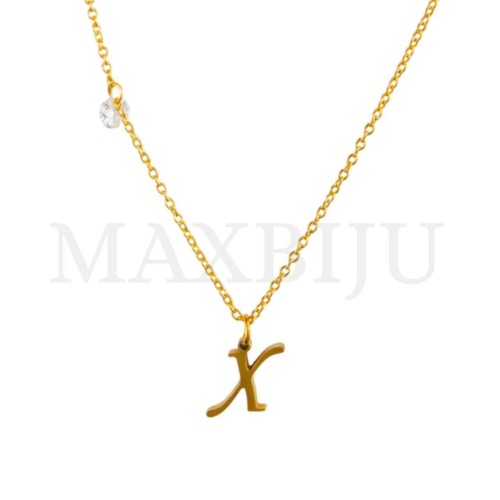 Stainless Steel necklace Letter Pendant 9x10mm
(45cm)