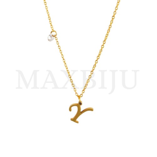 Stainless Steel necklace Letter Pendant 9x10mm
(45cm)