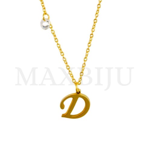 Stainless Steel necklace Letter Pendant 9x10mm
(45cm)