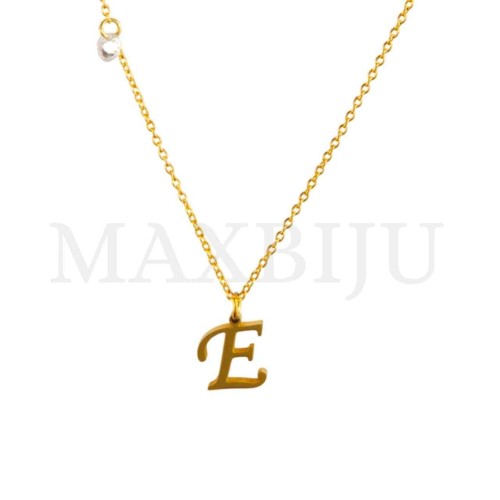 Stainless Steel necklace Letter Pendant 9x10mm
(45cm)