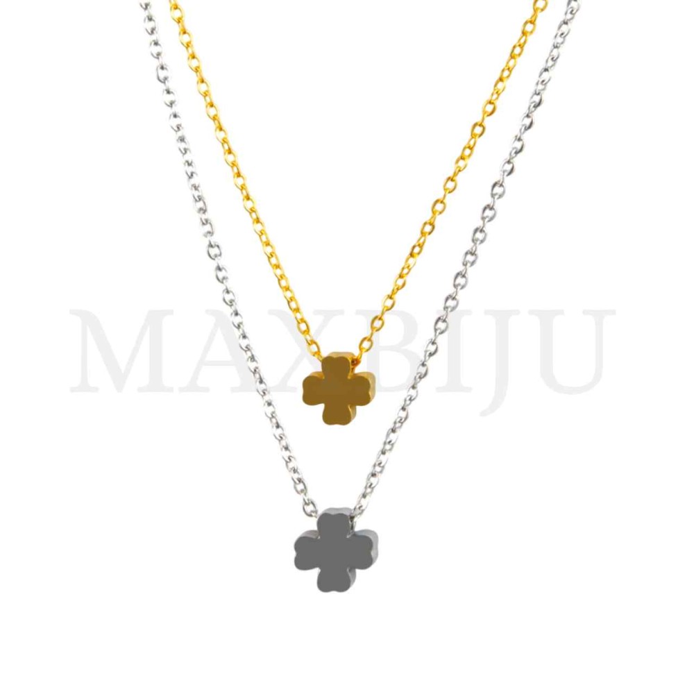 Stainless Steel necklace Clover Heart Pendant 9x9mm
(40cm)