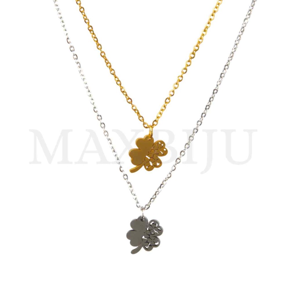 Stainless Steel necklace Clover Pendant 10x12mm
(40cm)