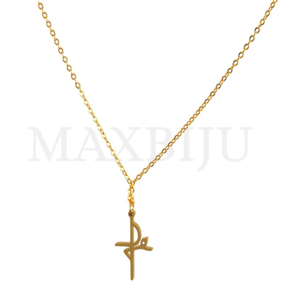 Stainless Steel necklace "Fé" Pendant 12x20mm
(40cm)