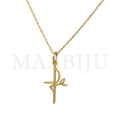 Stainless Steel necklace "Fé" Pendant 12x20mm
(40cm)