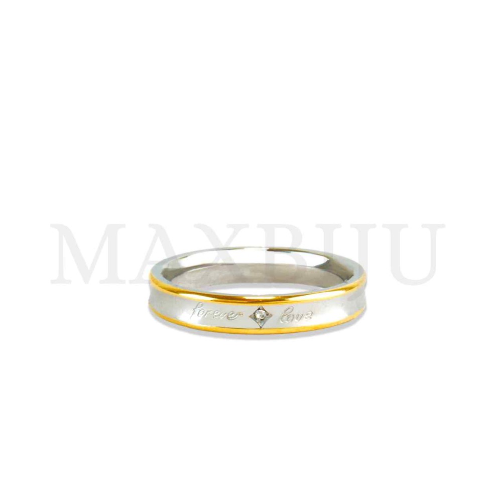 Stainless Steel Alliance Ring 2 Colors "Forever Love" 
