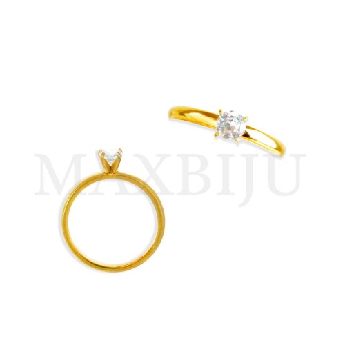 Stainless Steel Alliance Solitaire Ring 3mm