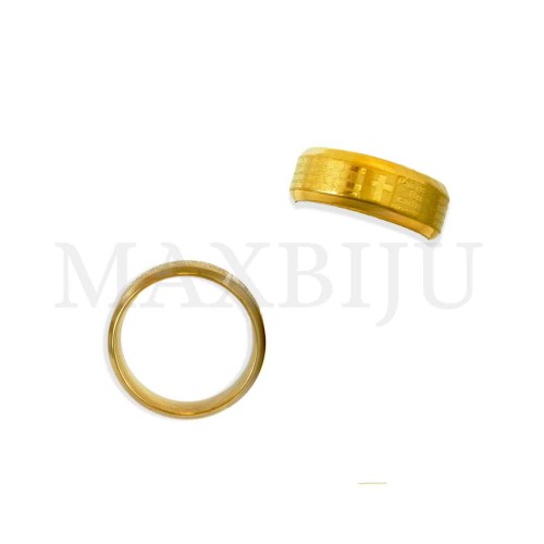 Stainless Steel Alliance Ring "Pai Nosso" with Cross