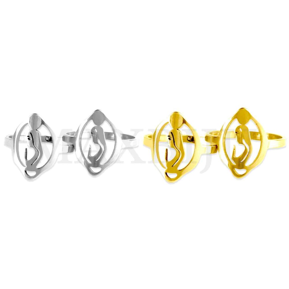 Stainless Steel Alliance Ring Virgen Mary 12x16mm - Silver 