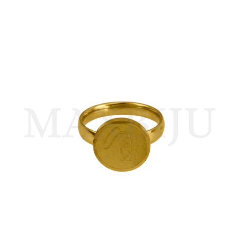 Stainless Steel Alliance Ring "Virgem Maria"