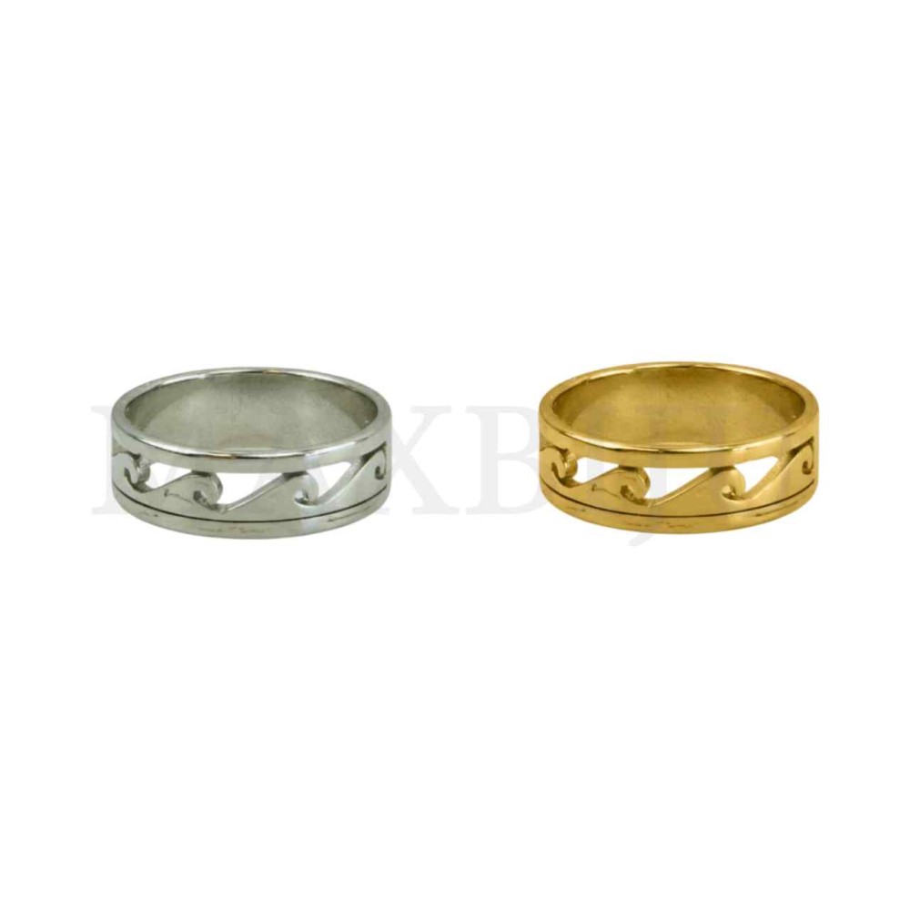 Stainless Steel Alliance Ring - Wave