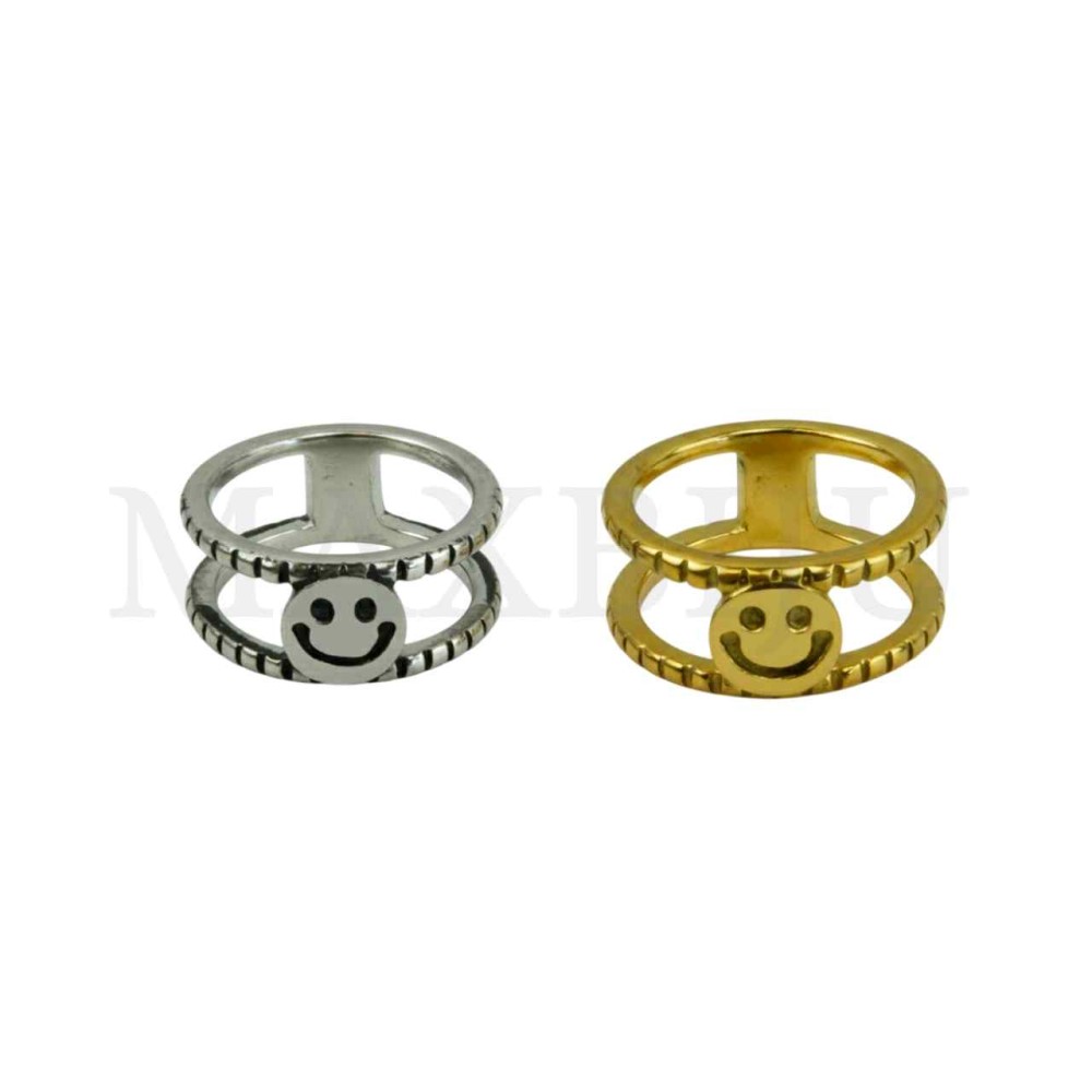 Stainless Steel Alliance Ring - Smile