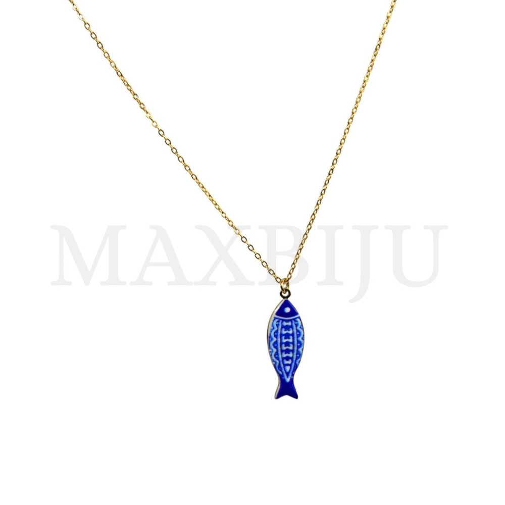 Stainless Steel Fish Necklace - 40cm.