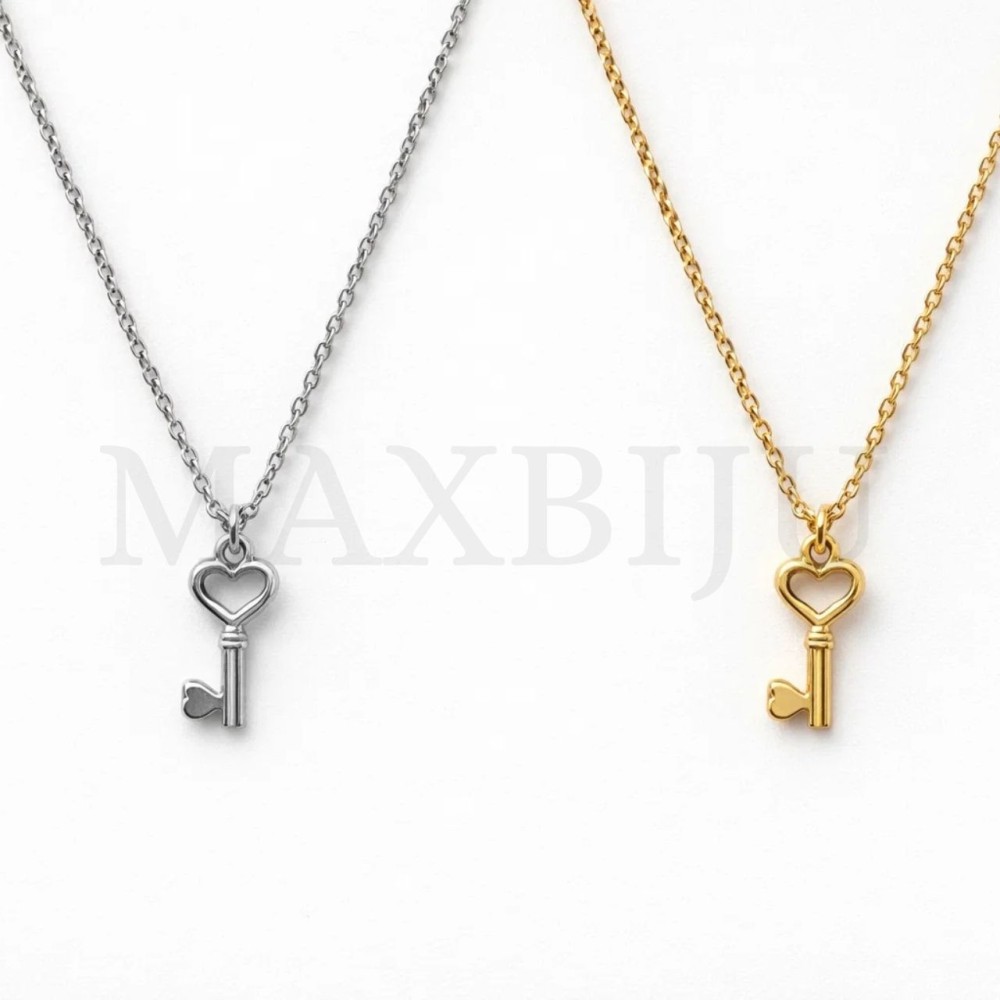 Stainless Steel Key Necklace - 40cm.