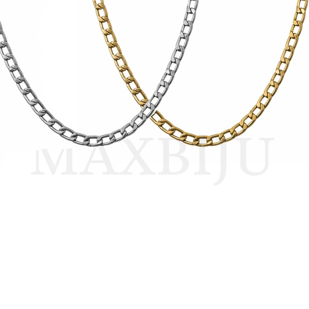 C2508KL:Steel Flat Oval Plate Links Chain (60cm)