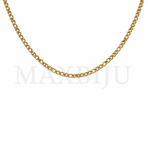 C2508KL: Figaro Twisted Oval Link Stainless Steel Chain - 60cm