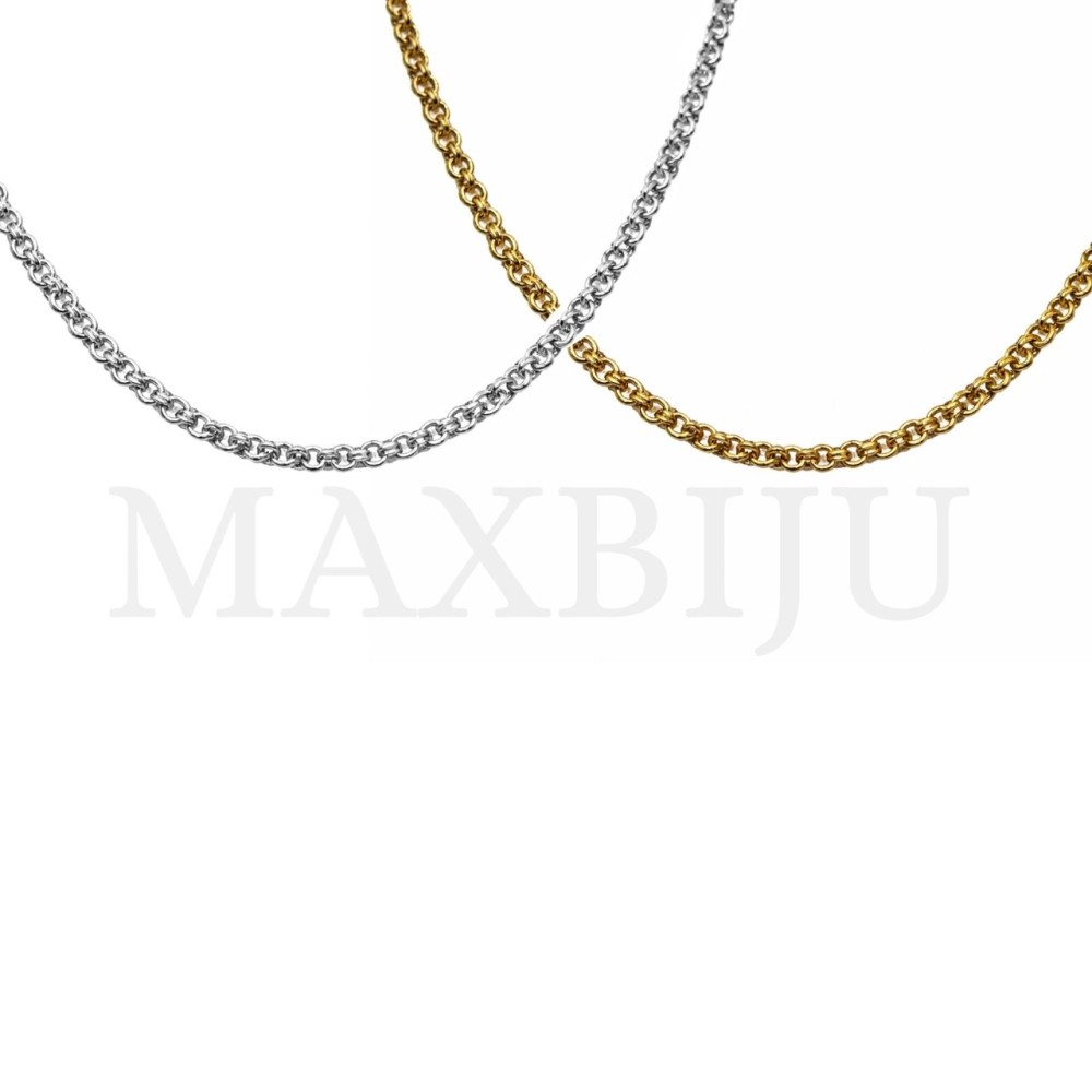 C2508KL:Stainless Steel Double Round Link Chain -50cm