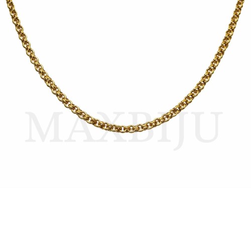 C2508KL:Stainless Steel Double Round Link Chain -50cm