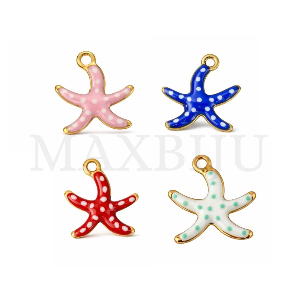 Stainless Steel Starfish Pendant - 11x11mm