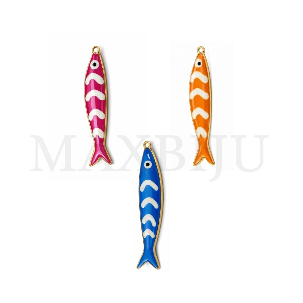 Stainless Steel Fish Pendant - 8x40mm