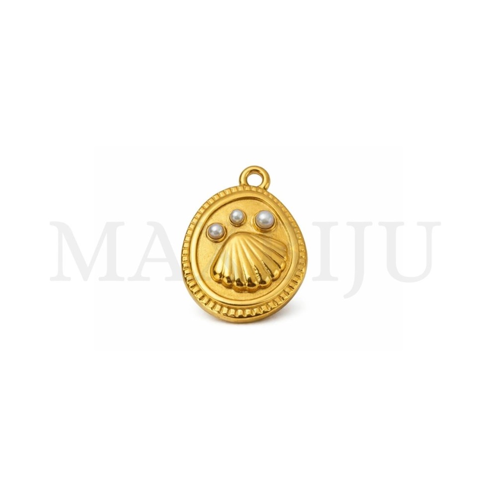 Shell Pendant in Stainless Steel - 15x20mm