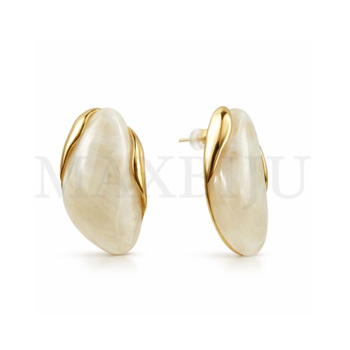 Stainless Steel and Resin Earrings