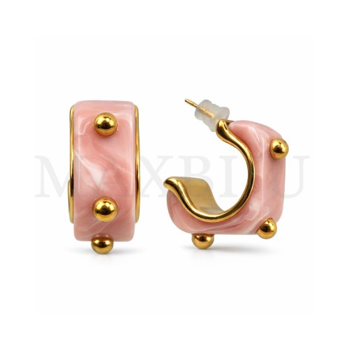 Stainless Steel and Resin Earrings