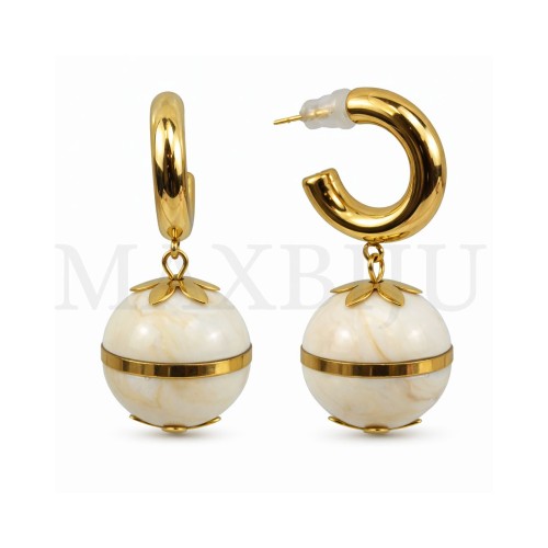 Stainless Steel and Resin Earrings