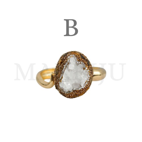 Metal Bracelet With Natural Stone