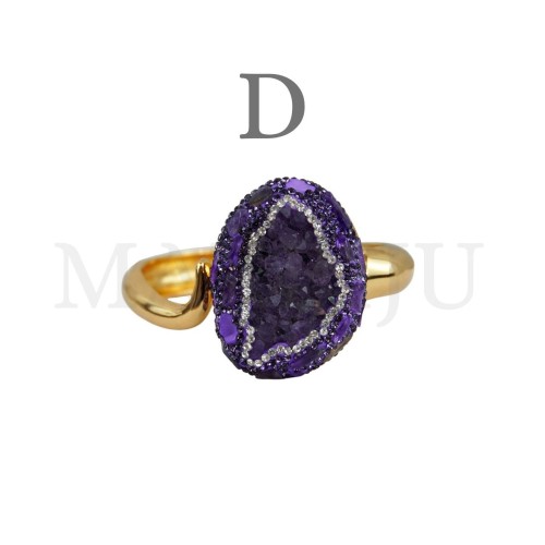 Metal Bracelet With Natural Stone