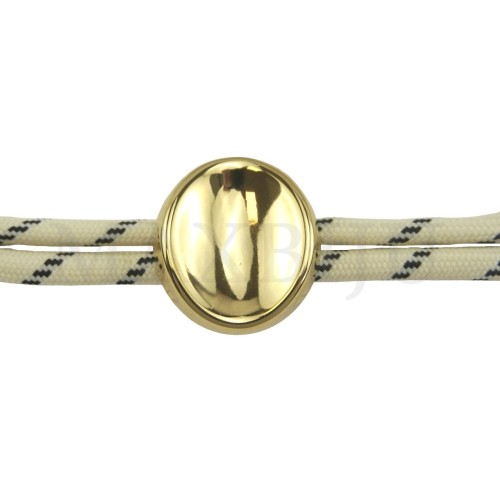Fabric Bracelet With a Steel Pendant - Circle