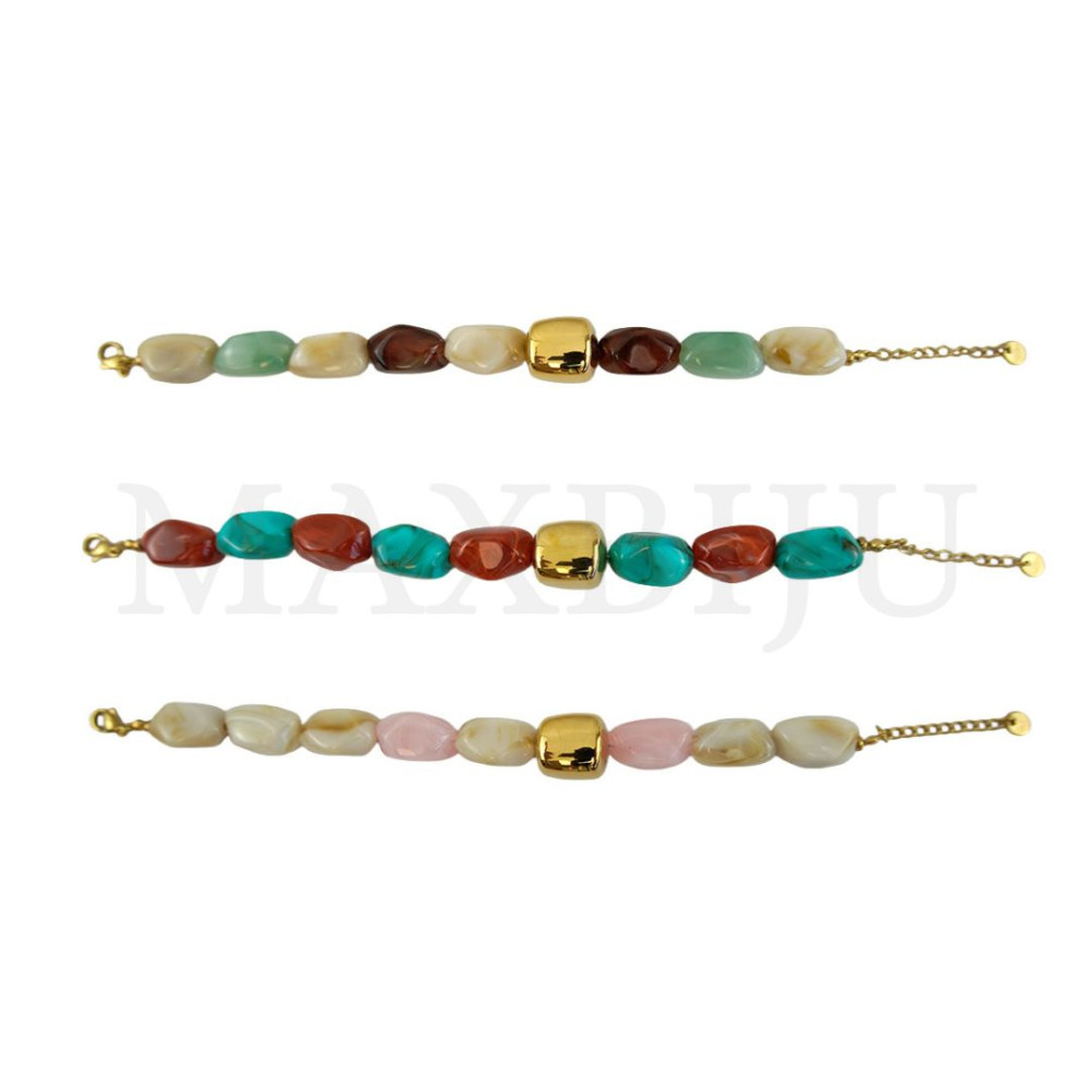 Stainless Steel and Resin Bracelet – 25cm