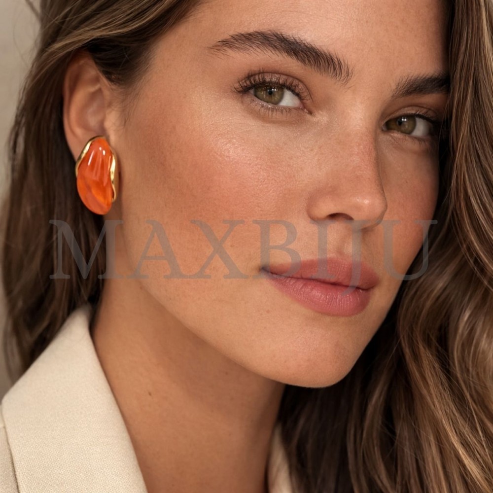 Stainless Steel and Resin Earrings